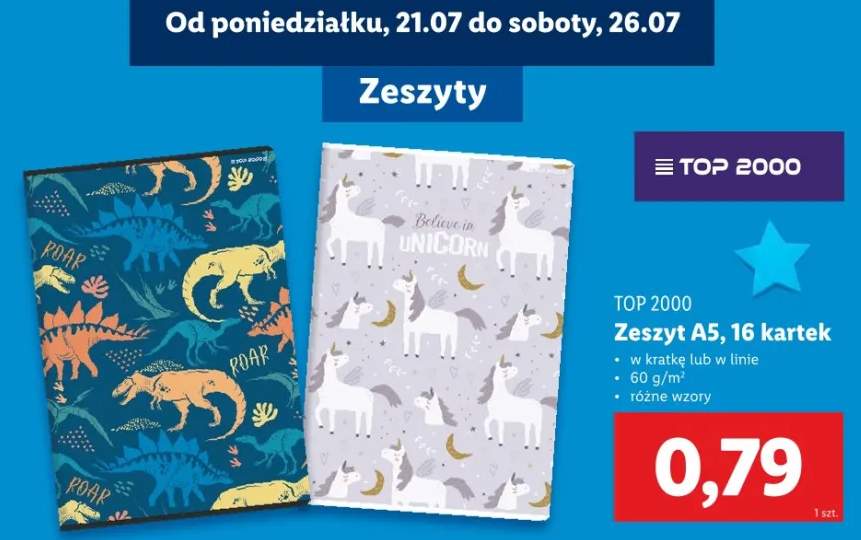 zeszyt w linie