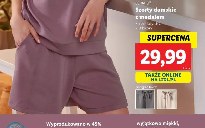 szorty damskie