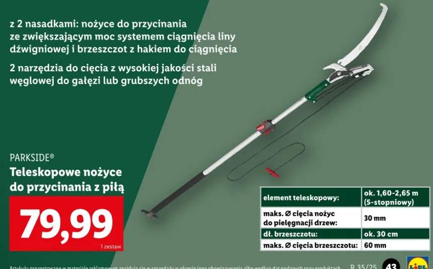 nożyce teleskopowe