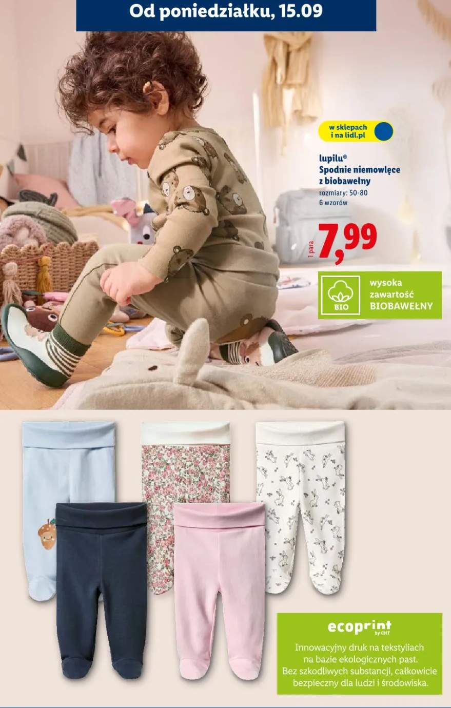 spodnie niemowlęce