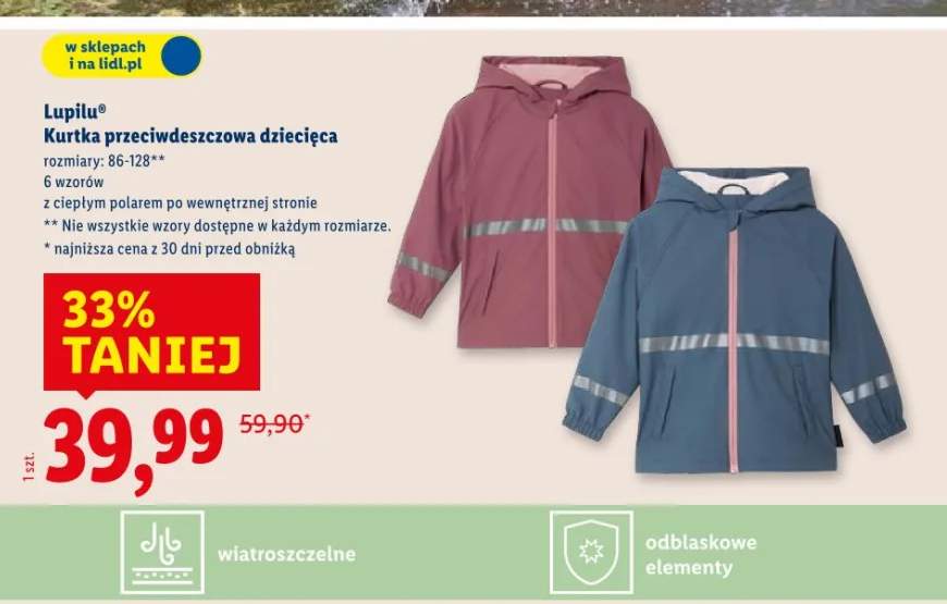 kurtka przeciwdeszczowa dziecięca