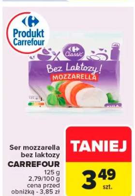 mozzarella bez laktozy