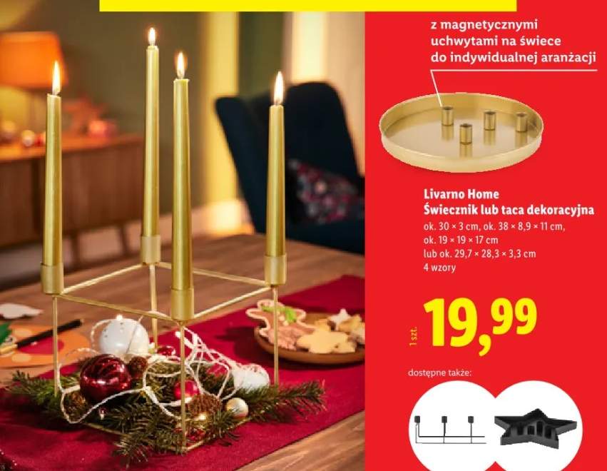 świecznik bożonarodzeniowy