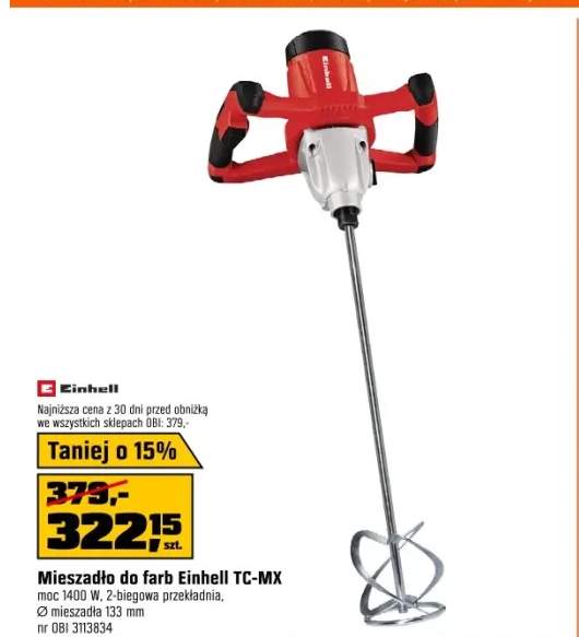 mieszadło do farb i zaprawy