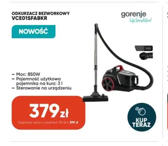 odkurzacz bezworkowy