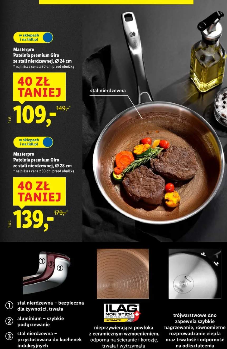 patelnia ze stali nierdzewnej