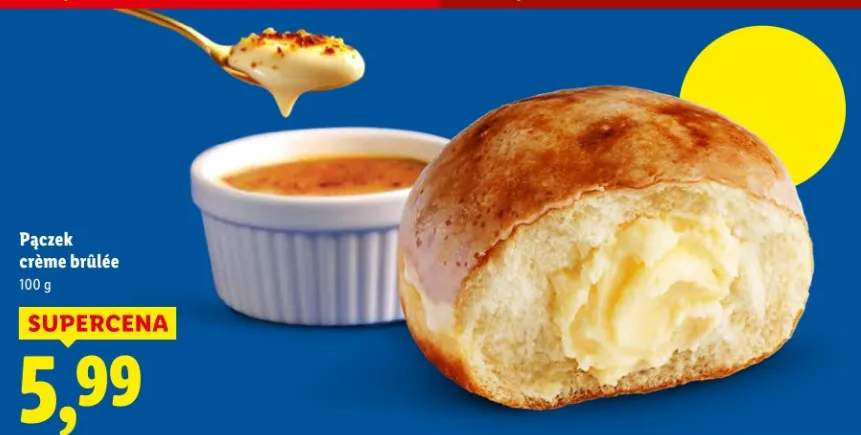 Pączek crème brûlée