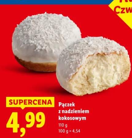 Pączek z nadzieniem kokosowym