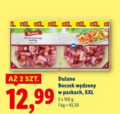 Boczek wędzony w paskach, XXL