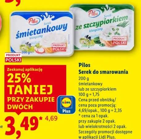 Serek do smarowania śmietankowy lub ze szczypiorkiem