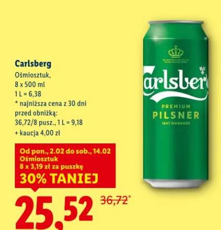 Piwo Carlsberg Premium Pilsner