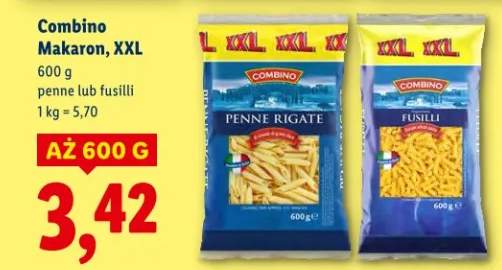 Makaron penne lub fusilli, XXL