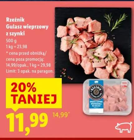 Gulasz wieprzowy z szynki