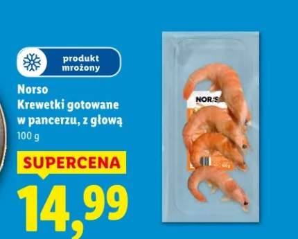 Krewetki gotowane w pancerzu, z głową