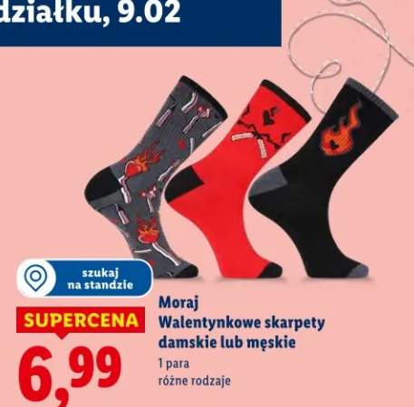 Walentynkowe skarpety damskie lub męskie