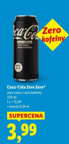 Coca-Cola Zero Zero zero cukru i zero kofeiny
