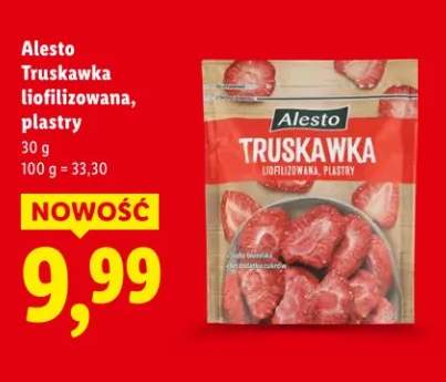 Truskawka liofilizowana, plastry