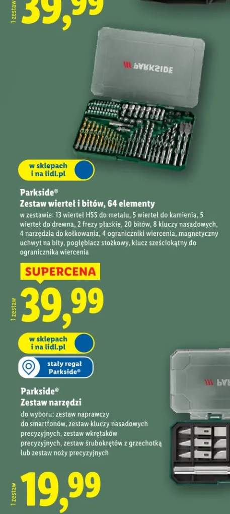 Zestaw wierteł i bitów, 64 elementy