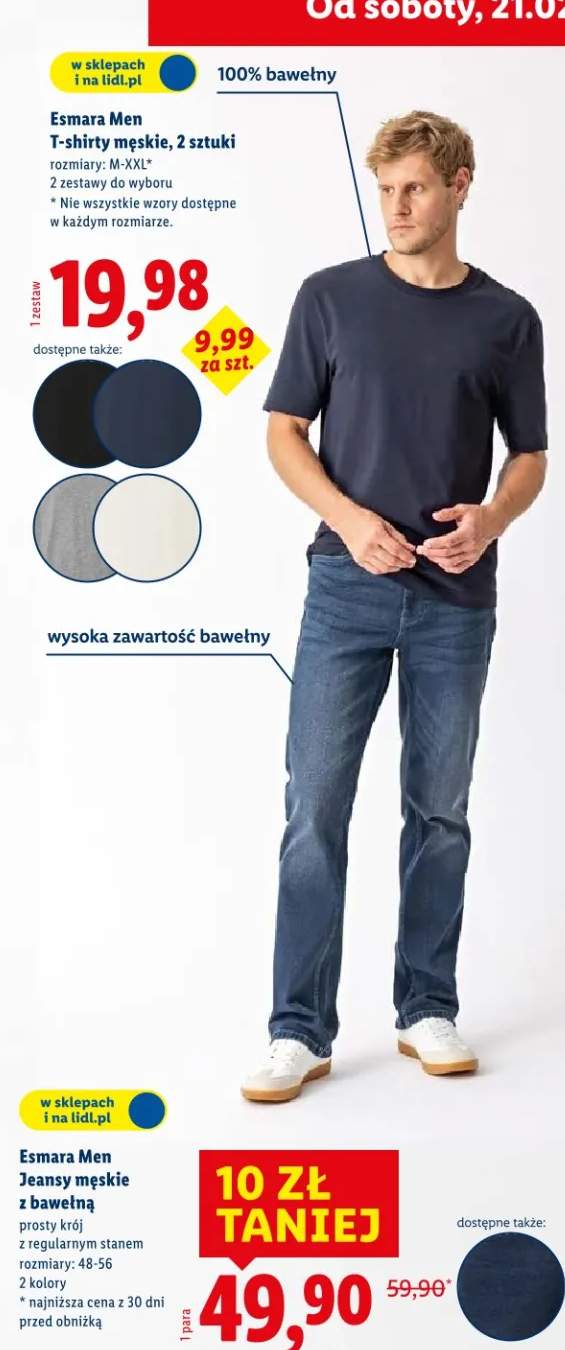 Jeansy męskie z bawełną