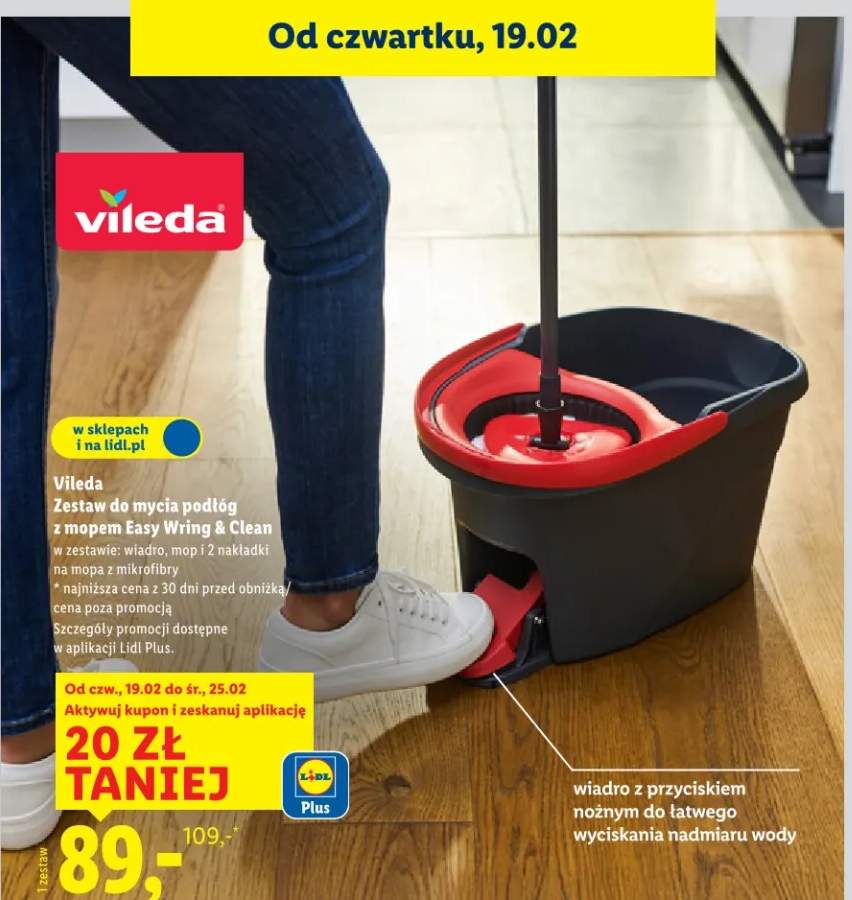 Zestaw do mycia podłóg z mopem Easy Wring & Clean