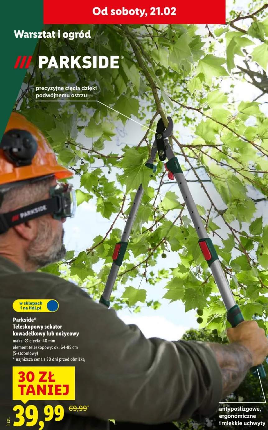 Teleskopowy sekator kowadełkowy lub nożycowy