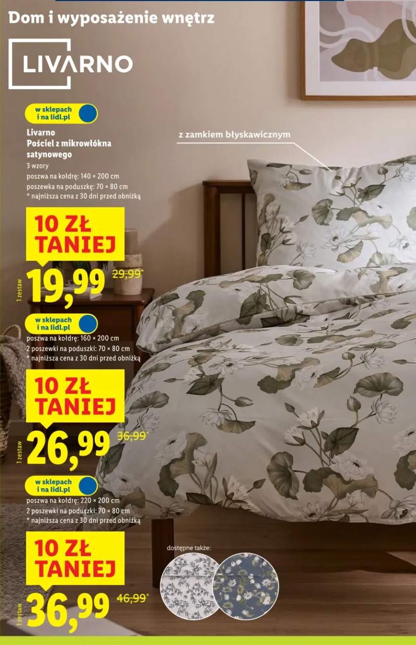 Pościel z mikrowłókna satynowego 220x200cm