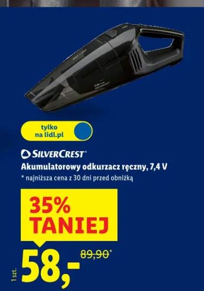 Akumulatorowy odkurzacz ręczny, 7,4 V