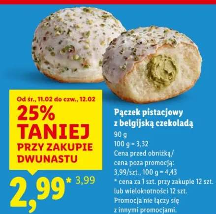 Pączek pistacjowy z belgijską czekoladą