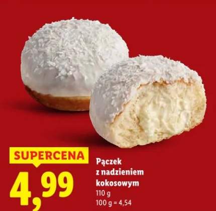 Pączek z nadzieniem kokosowym