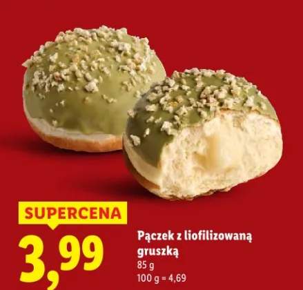 Pączek z liofilizowaną gruszką