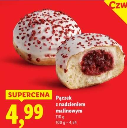 Pączek z nadzieniem malinowym