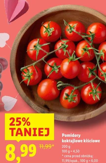 Pomidory koktajlowe kiściowe