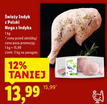Świeży Indyk z Polski Noga z indyka
