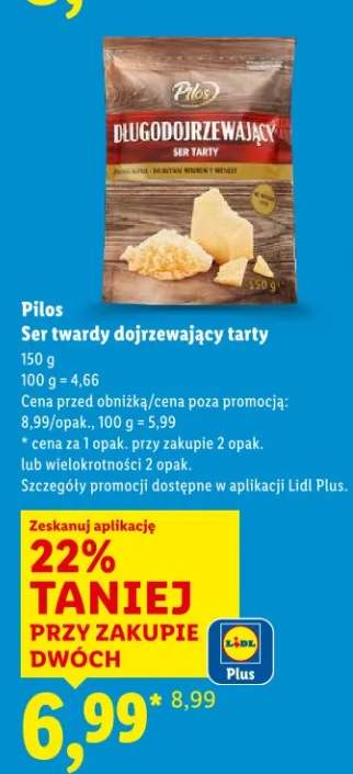 Pilos Ser twardy dojrzewający tarty