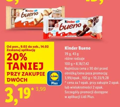 Baton Kinder Bueno różne rodzaje