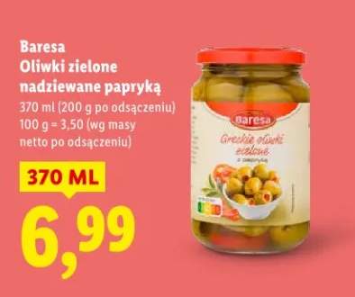 Oliwki zielone nadziewane papryką