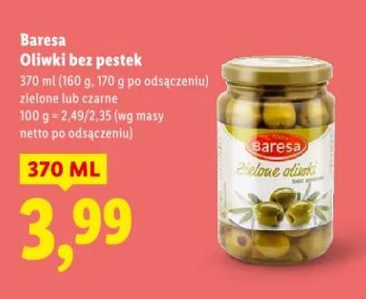 Oliwki bez pestek zielone