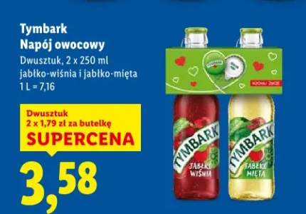 Napój owocowy dwusmak jabłko-wiśnia i jabłko-mięta