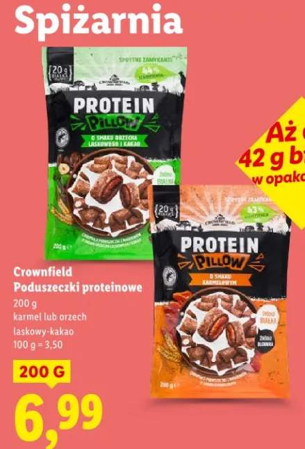 Poduszeczki proteinowe karmel lub orzech laskowy/ kakao