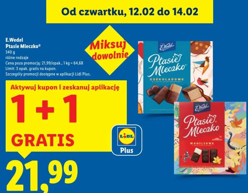 Ptasie Mleczko czekoladowe różne rodzaje