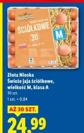 Świeże jaja ściółkowe, wielkość M, klasa A
