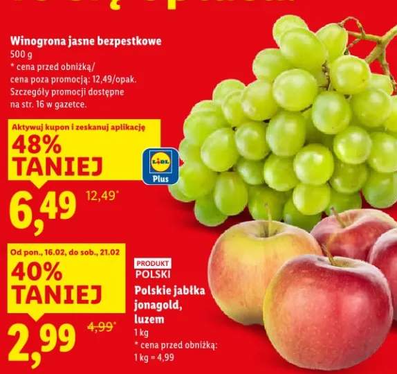 Winogrona jasne bezpestkowe