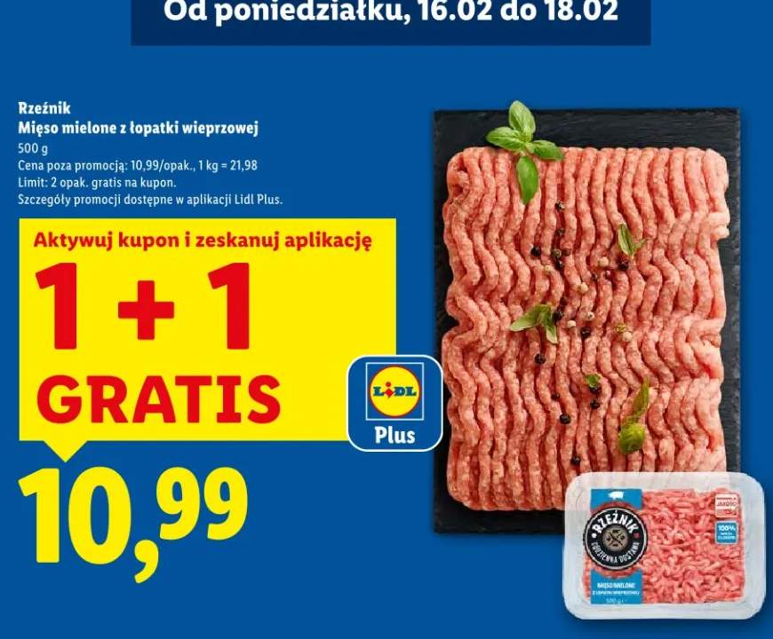 Mięso mielone z łopatki wieprzowej