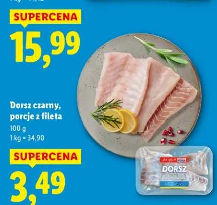 Dorsz czarny, porcje z fileta