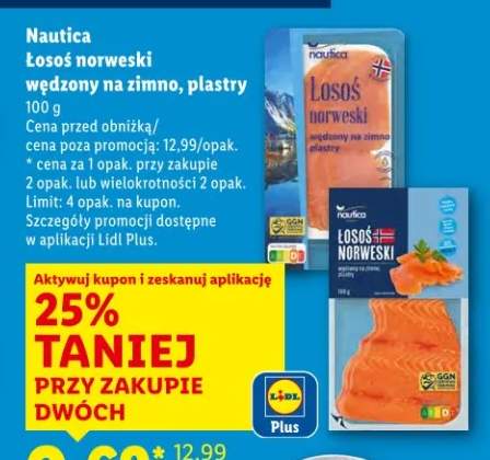 Łosoś norweski wędzony na zimno, plastry