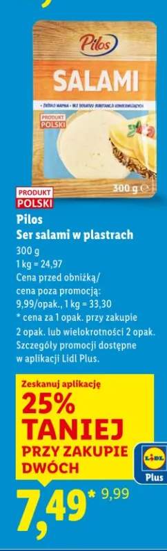 Ser salami w plastrach
