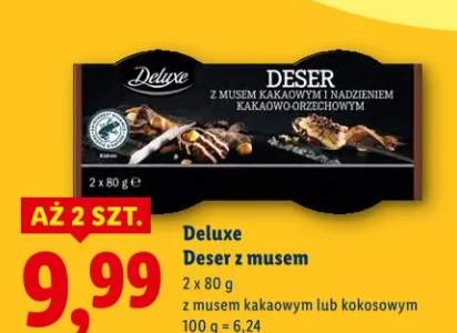 Deser z musem kakaowym lub kokosowym