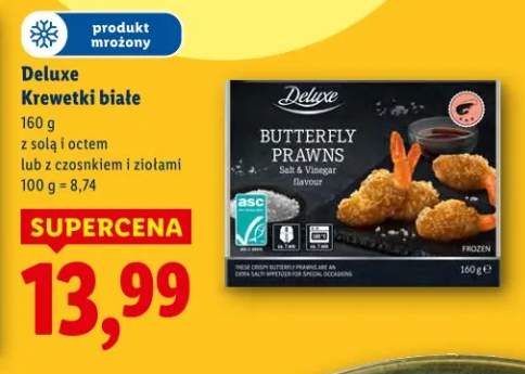 Krewetki białe z solą i octem lub z czosnkiem i ziołami