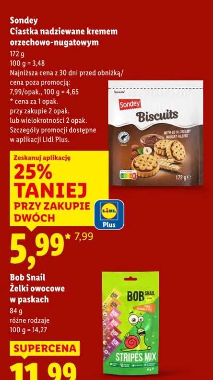 Ciastka nadziewane kremem orzechowo-nugatowym