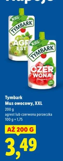 Mus owocowy, XXL agrest lub czerwona porzeczka